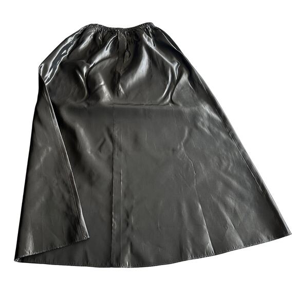 Jessica McClintock Gunne Sax VTG Metallic Pewter A Line Witchy Maxi Skirt M - Picture 2 of 8